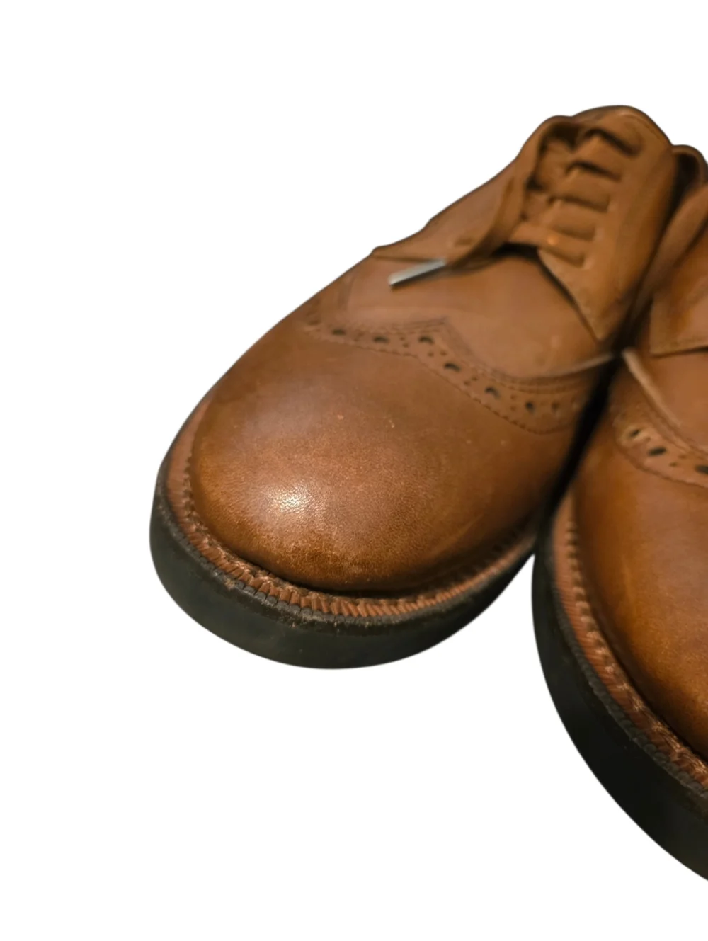 COACH Bleecker Wingtip Brogue Derby Shoes Brown Leather Lace-Up - Size 10D‎
